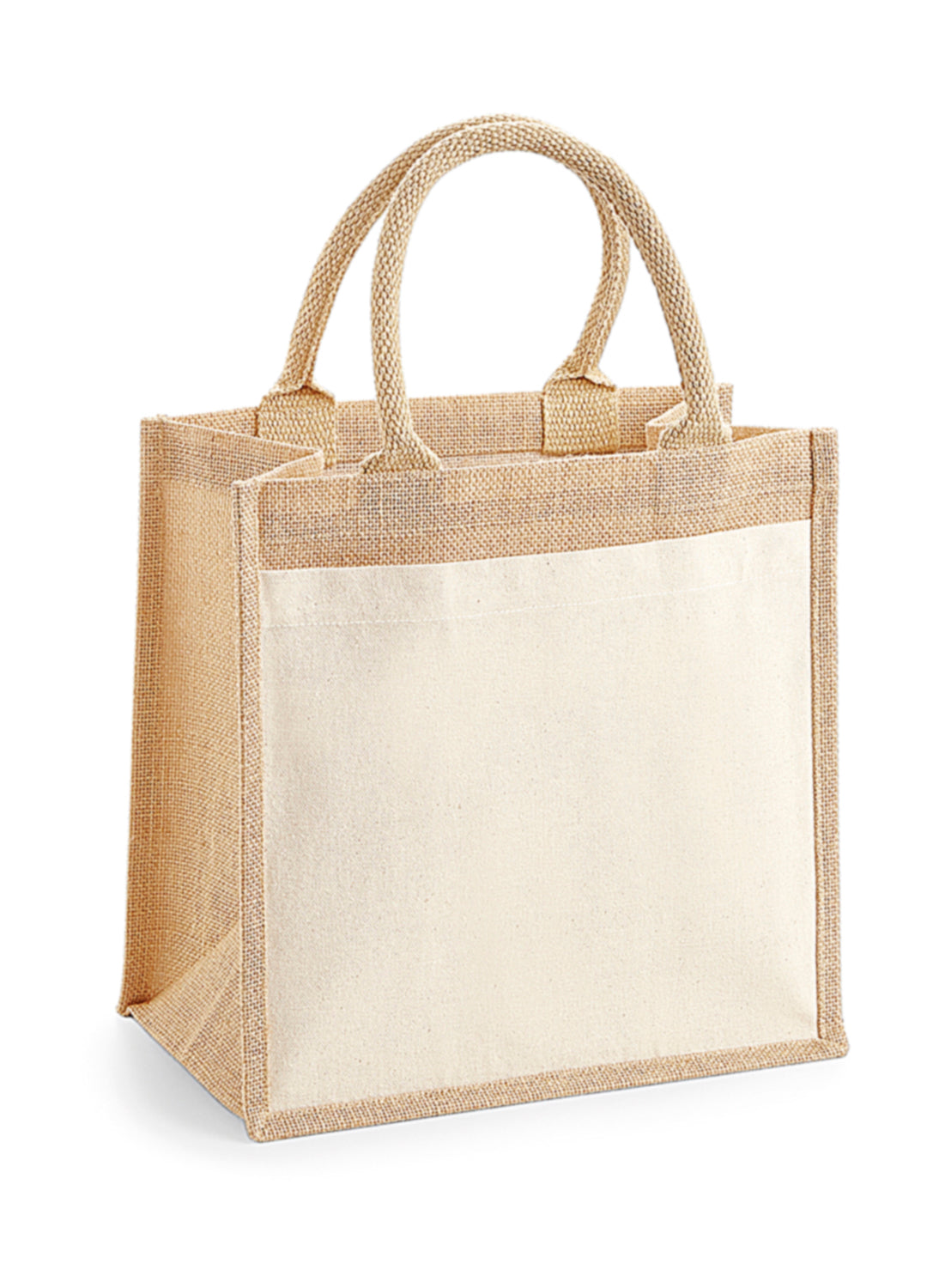 Cotton Pocket Jute Midi Bag