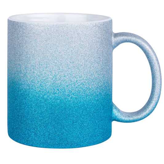 Glitter mug with color gradient
