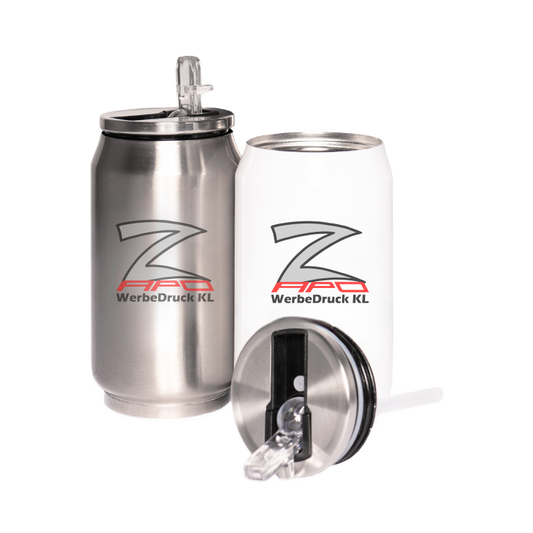 Stainless steel thermos flask with foldable mouthpiece