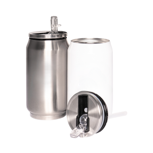Stainless steel thermos flask with foldable mouthpiece