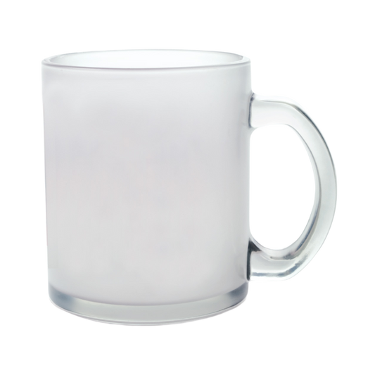satin-finished glass cup