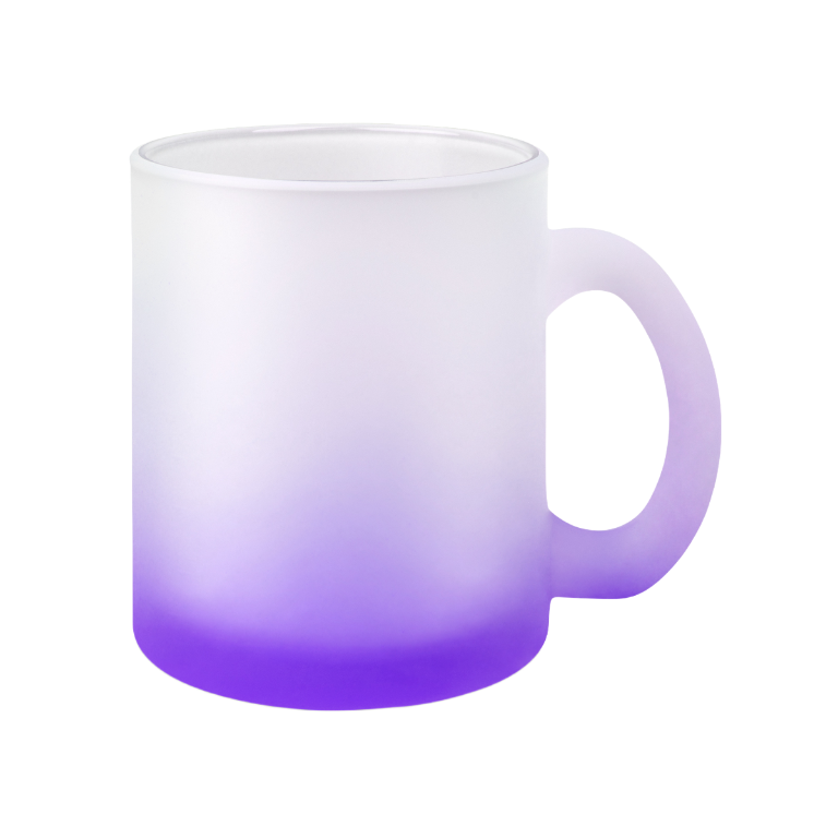 Glass cup with color gradient