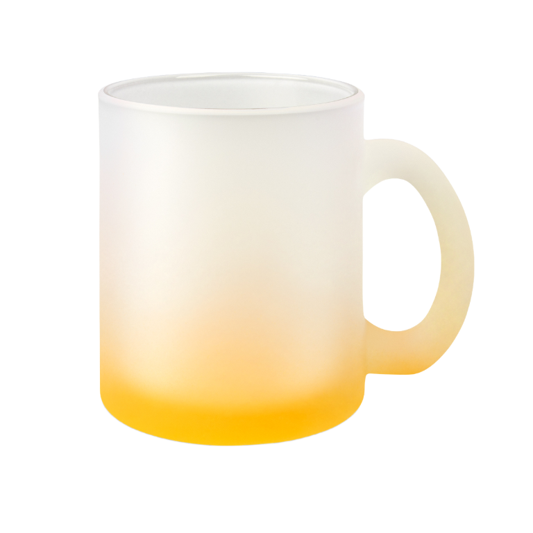 Glass cup with color gradient