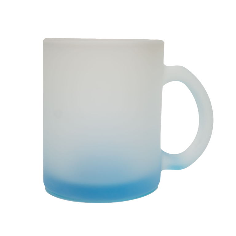 Glass cup with color gradient