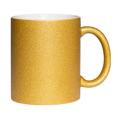 Glitter cup with glitter particles