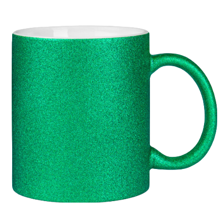 Glitter cup with glitter particles