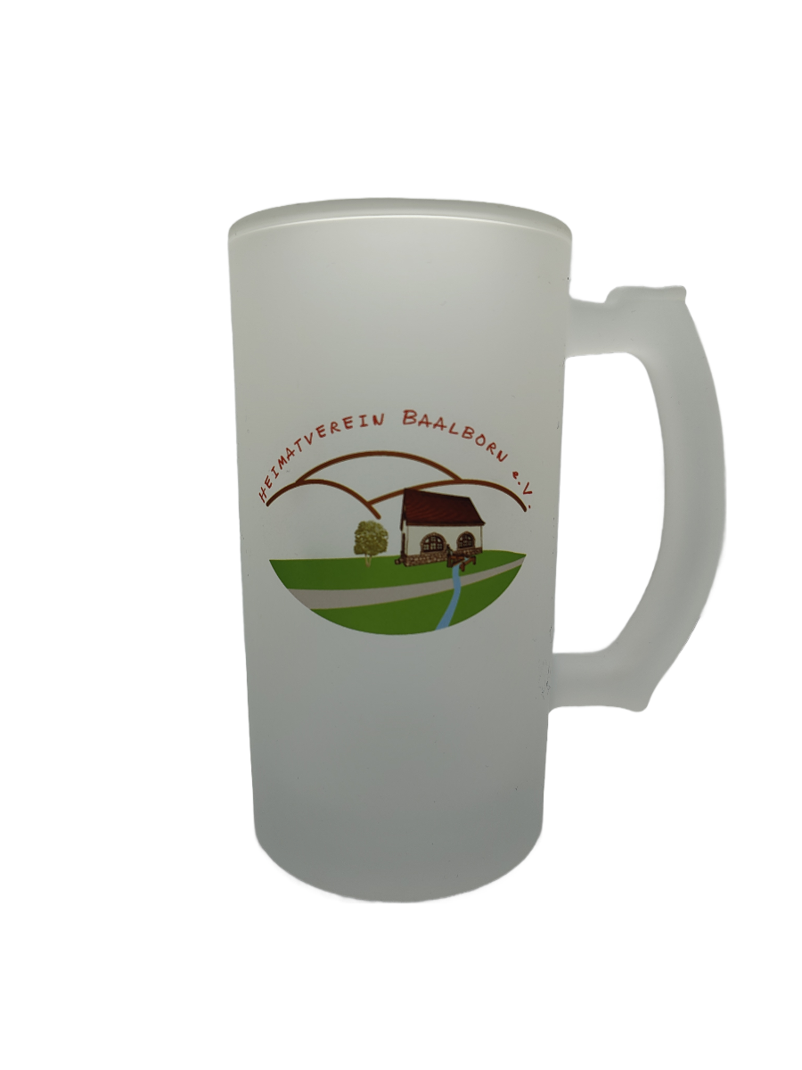 HVB beer mug, 16oz satin finish