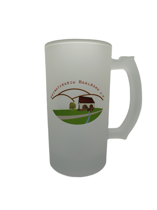HVB beer mug, 16oz satin finish