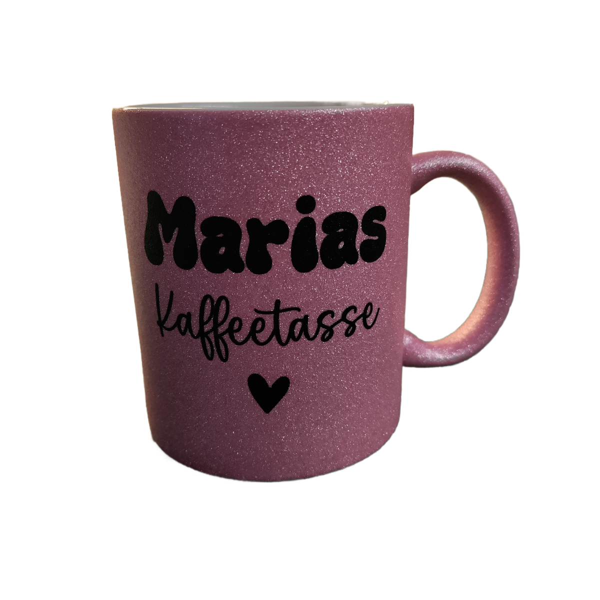 Glitter cup with glitter particles