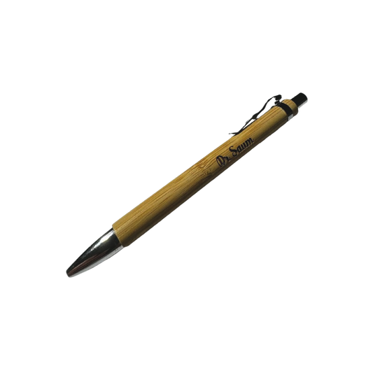 Bamboo ballpoint pen laser engraved on one side
