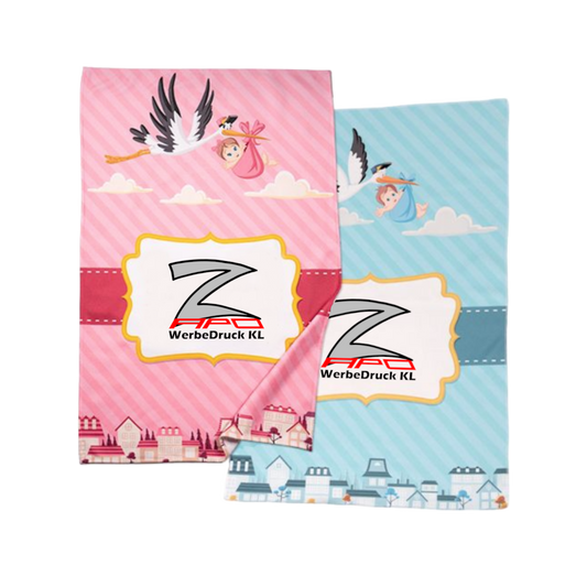 Microfiber fleece blanket made of 100% polyester, size 60 x 90 cm, printed on one side with various motifs