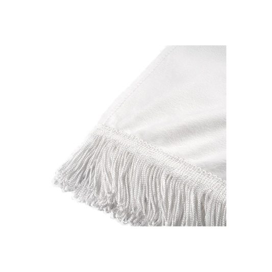 Printable fluffy polyester scarf with fringes 21 x 148 cm