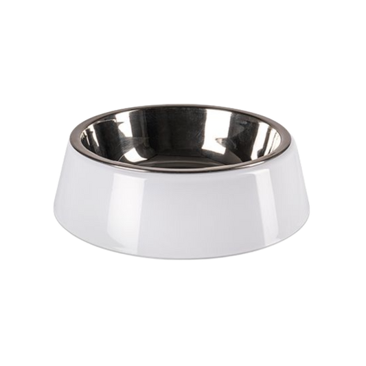 Animal bowl made of polymer plastic with stainless steel insert