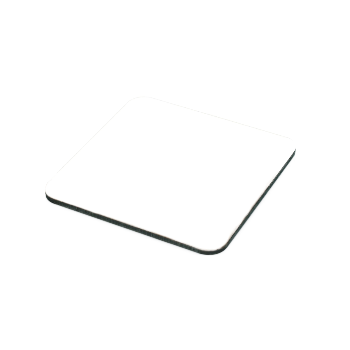 HDF Korkuntersetzer, Größe 95 x 95 x 3 mm, Farbe Weiß-glänzend