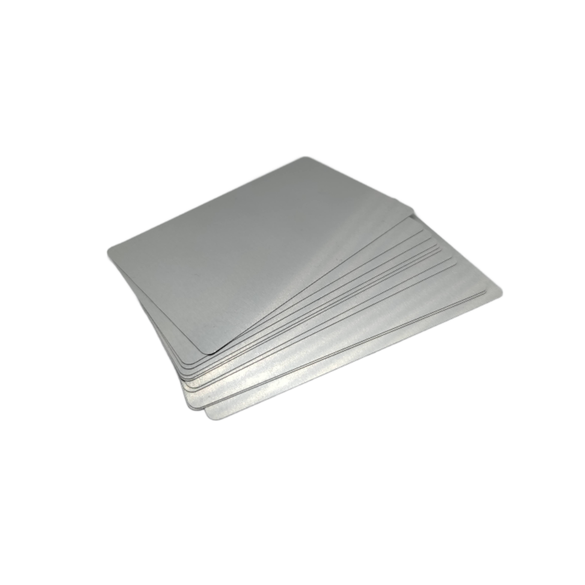 Business card silver metallized and printed 85x55mm