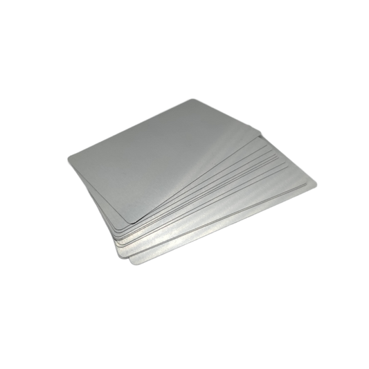 Business card silver metallized and printed 85x55mm
