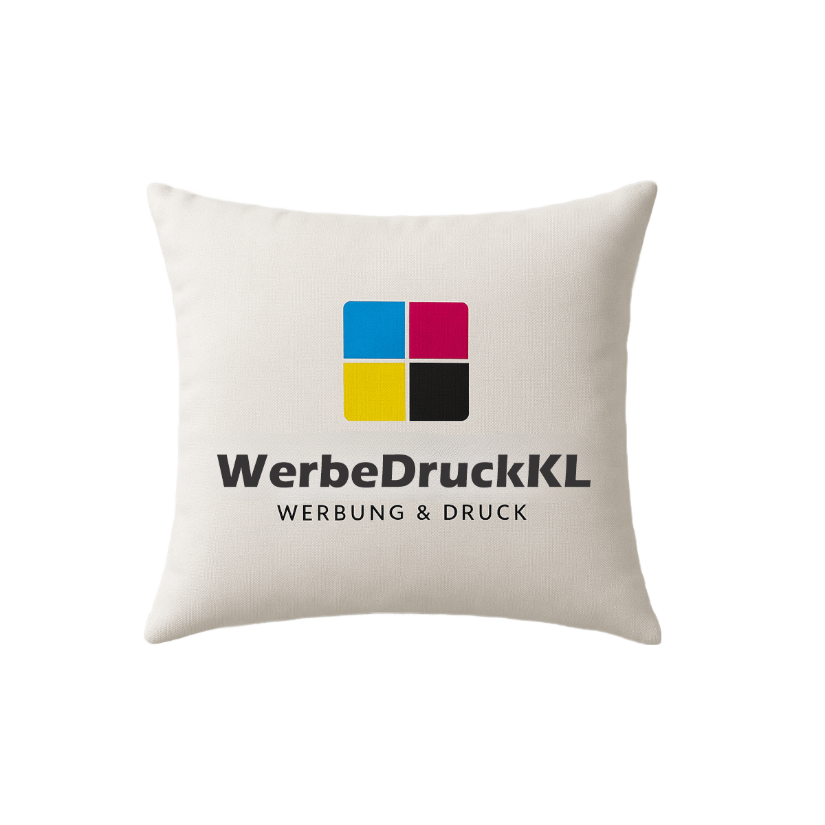 Kissen mit WerbeDruckKL Logo