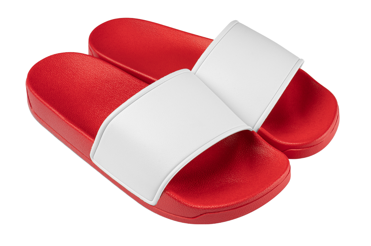 Adult flip-flops with printable tab