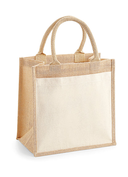 Cotton Pocket Jute Midi Bag