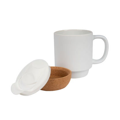 Keramiktasse mit abnehmbarem Korksockel