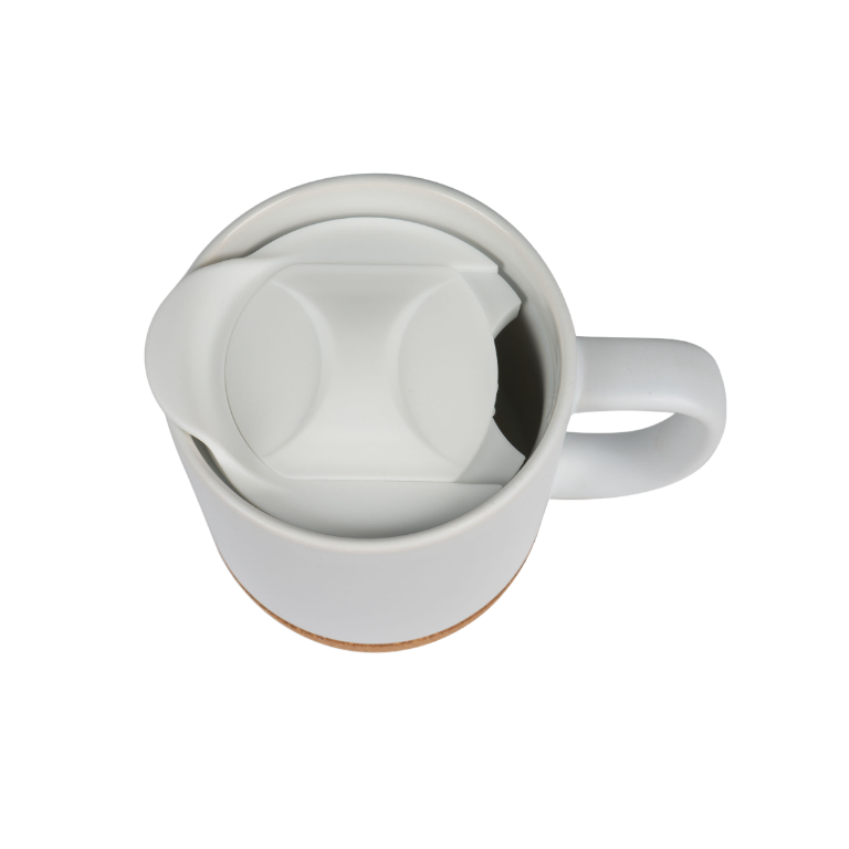 Keramiktasse mit abnehmbarem Korksockel