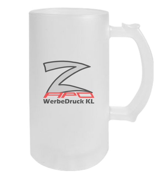 Glasbierkrug 16oz, satiniert