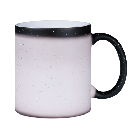 Farbwechseltasse mit Glitzerpartikeln und Magic-Thermo Effekt