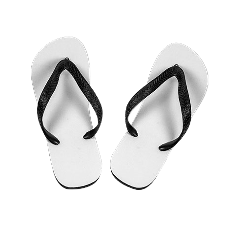 Flip Flop Sandalen mit weißer Textiloberfläche