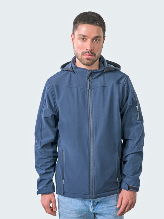 Mens Hooded Soft-Shell Jacket