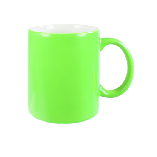 Ceramic mug with neon surface