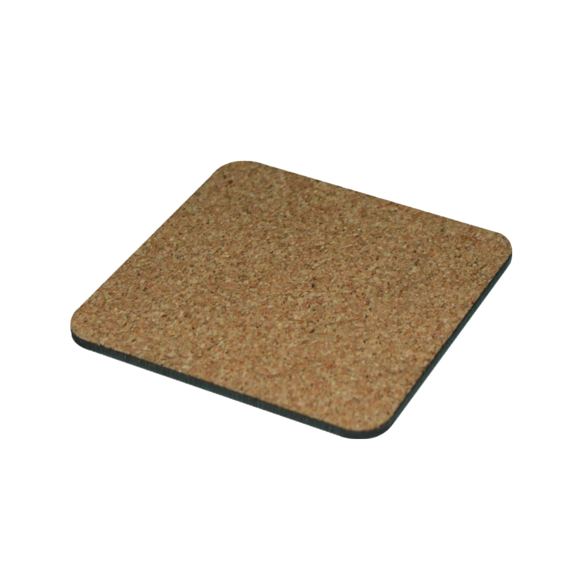 HDF Korkuntersetzer, Größe 95 x 95 x 3 mm, Farbe Weiß-glänzend
